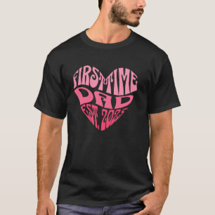 First Time Dad Est.2025 Pregnancy Announcement Gra T-Shirt
