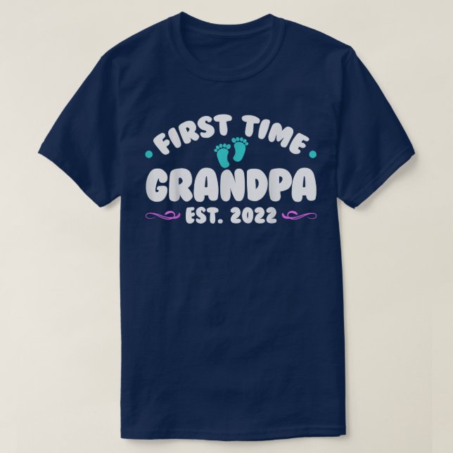 First Time Dad Est  T-Shirt (Design Front)