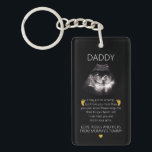 First Time Dad Ultrasound Pregnancy Announcement Key Ring<br><div class="desc">Share the excitement of impending fatherhood with our "DADDY, I may just be a bump" keychain, featuring a personalised ultrasound sonogram photo. This heartfelt Father's Day gift for expecting dads symbolises the love, kisses, and kicks from mummy's tummy, creating a beautiful and personal keepsake to treasure as they eagerly await...</div>