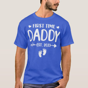 First Time Daddy Est 2023 Soon To Be Dad Gender Re T-Shirt