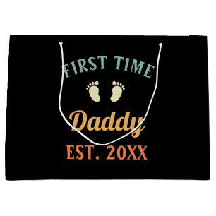 First Time Daddy Fatherhood Father's Day Large Gift Bag
