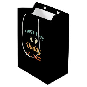 First Time Daddy Fatherhood Father's Day Medium Gift Bag
