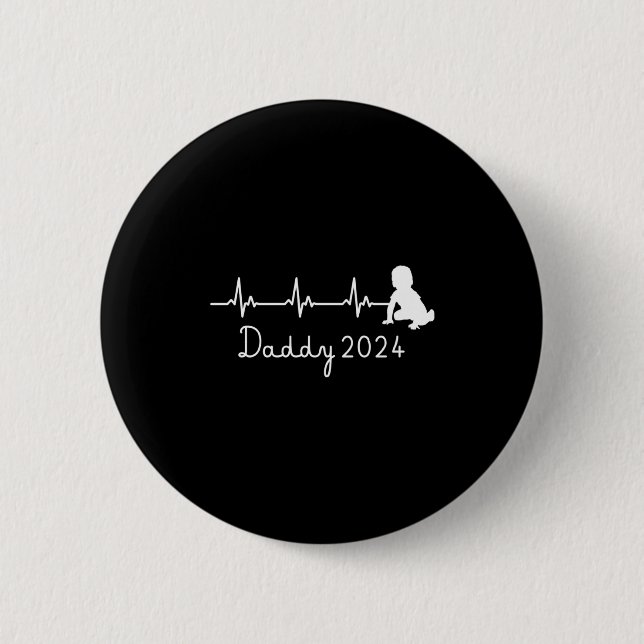 First Time Father For Men New Dad Expecting Daddy  6 Cm Round Badge (Front)