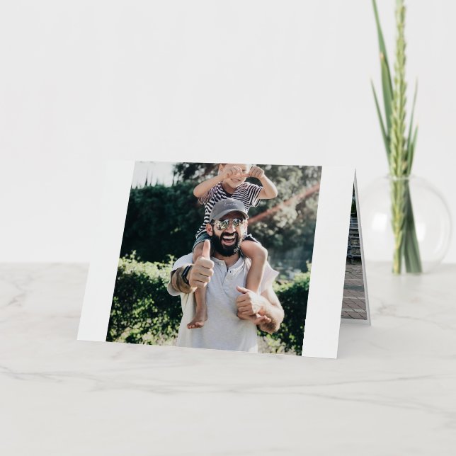 First Time Father's Day  Foil Greeting Card (Front)