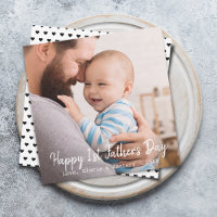 First Time Father's Day Photo Heart Pattern