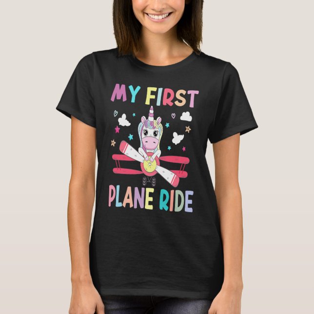 First Time Flying My First Airplane Ride Boys Girl T-Shirt (Front)