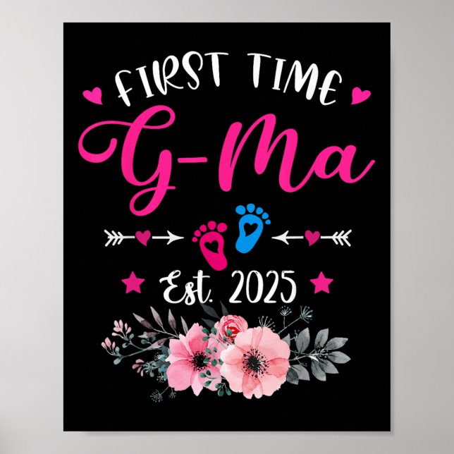 First Time G-ma 2025 Mother's Day Soon To Be Mom P Poster (Front)