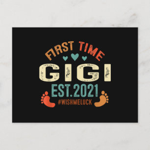First Time Gigi Est 2021 Promoted To Gigi 2021 Invitation Postcard