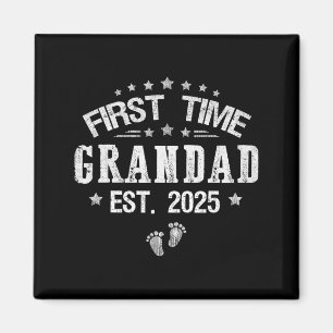 First Time Grandad Est 2025 Father S Day Promoted Magnet