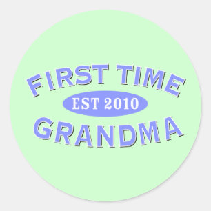 First Time Grandma 2010 Classic Round Sticker