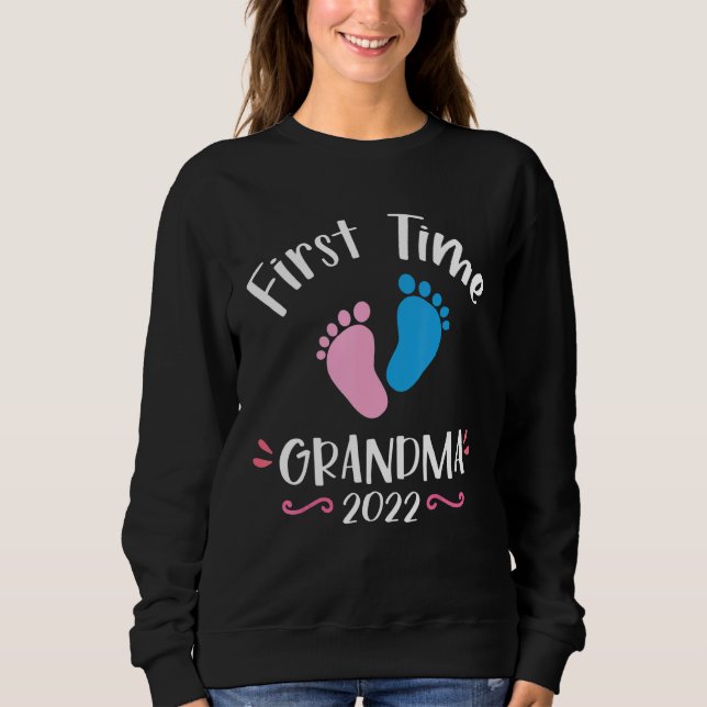 First Time Grandma 2022 For Granny To Be Sweatshirt (Front)