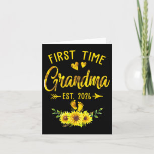First Time Grandma Est 2026 Sunflower Promoted To  Card