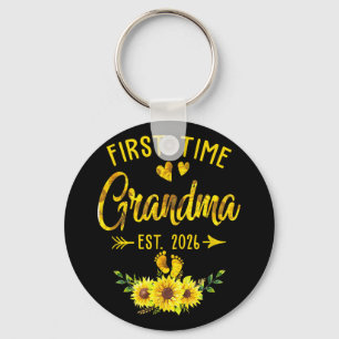 First Time Grandma Est 2026 Sunflower Promoted To Key Ring