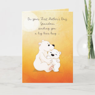 First Time Grandma Mother's Day Bear Hugs For You Card