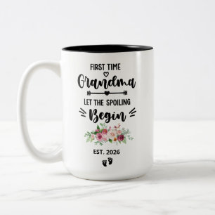 First Time Grandma Mug Personalised with Est Year,