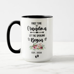 First Time Grandma Mug Personalised with Est Year,