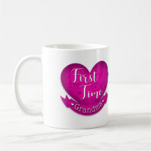 First Time Grandma Mug - Pink