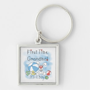 First Time Grandma of Boy Gifts Key Ring