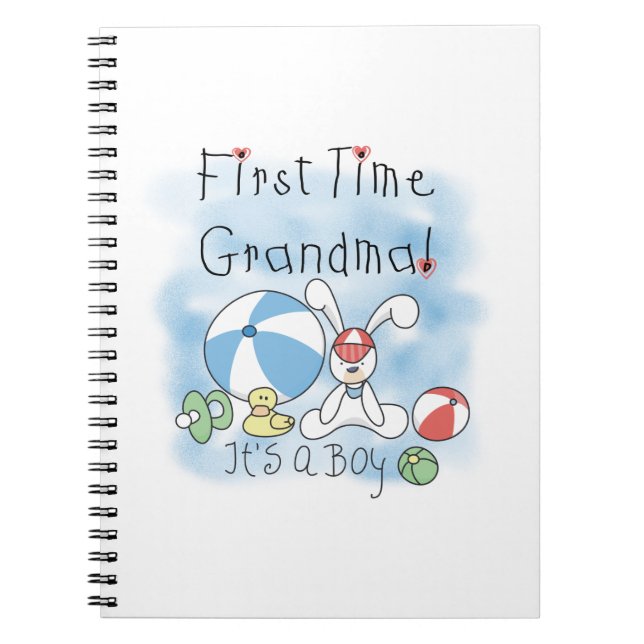 First Time Grandma of Boy Gifts Notebook (Front)