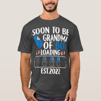 First Time Grandma Of Boy Soon To Be Grandma Est 2 T-Shirt