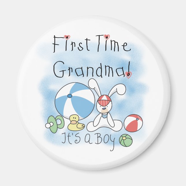 First Time Grandma of Boy Tshirts and Gifts Magnet (Front)