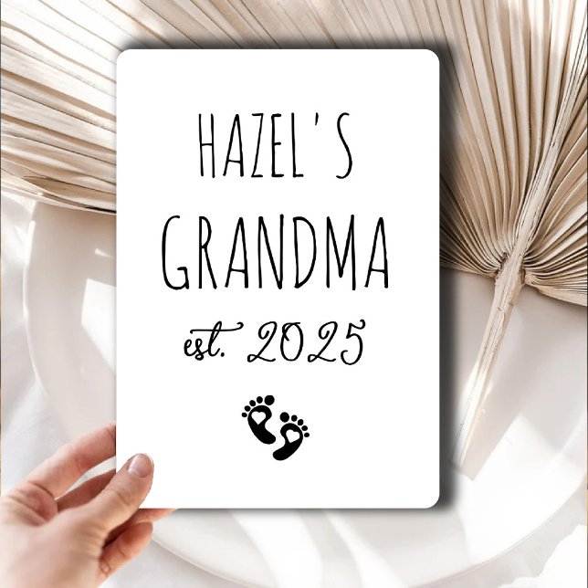 First Time Grandma Pregnancy Announcement Card (First Time Grandma Pregnancy Announcement Card)