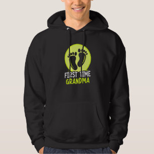 First Time Grandma Pregnant Cute Grandparent Pregn Hoodie