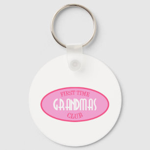 First Time Grandmas Club (Pink) Key Ring