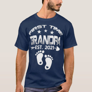 First Time Grandpa 2021 New Grandpa to be Gift T-Shirt