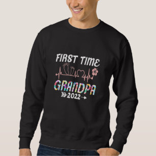 First Time Grandpa 2022 Funny New Promoted To Papa Sweatshirt