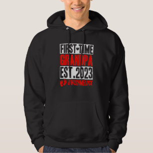First Time Grandpa 2023 A Pregnancy Announcement Hoodie