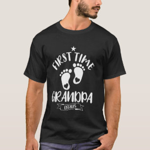 First Time Grandpa 2025 Promoted To Grandpa 2025 T-Shirt