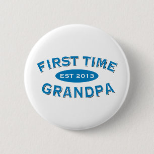 First Time Grandpa Customisable Button
