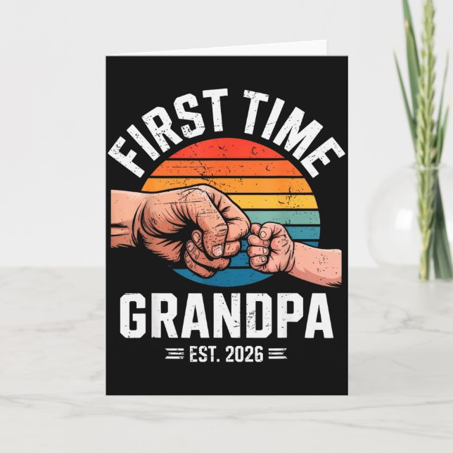 First Time Grandpa Est 2026 Baby Announcement Grea (Front)