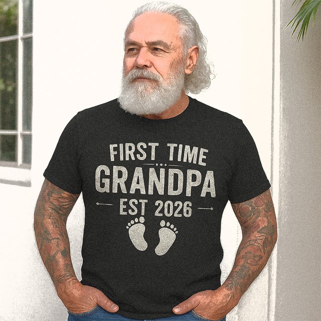 First Time Grandpa Est. 2026 | New Grandparent  T-Shirt (Creator Uploaded)
