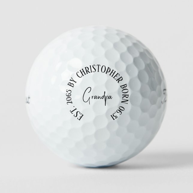 First Time Grandpa II Titleist Pro V1 Golf Balls (Front)