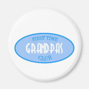 First Time Grandpas Club (Blue) Magnet