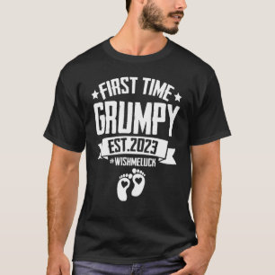 First Time Grumpy Grandpa Est 2023 For New Grandpa T-Shirt