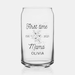 First time mama new mum gift mothers day  can glass