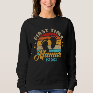 First Time Mamaw 2023 Mother's Day Promoted To Mum Sweatshirt
