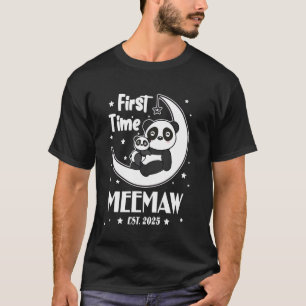 First Time Meemaw EST. 2025 Mother's Day Cute Hear T-Shirt