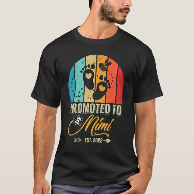 First Time Mother Day Promoted Mimi 2022 Bee Grand T-Shirt (Front)
