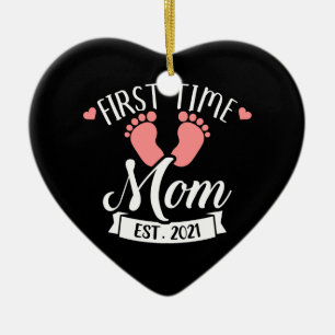 First time mum 2021 ceramic ornament
