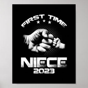 First Time Niece Est 2023 Funny Father's Day  Poster