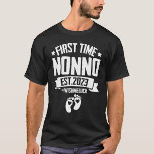 First Time Nonno Grandpa Est 2023 For New Grandpar T-Shirt