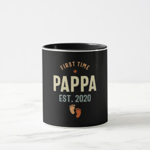 First Time Pappa Est 2020 Daddy Gift Mug