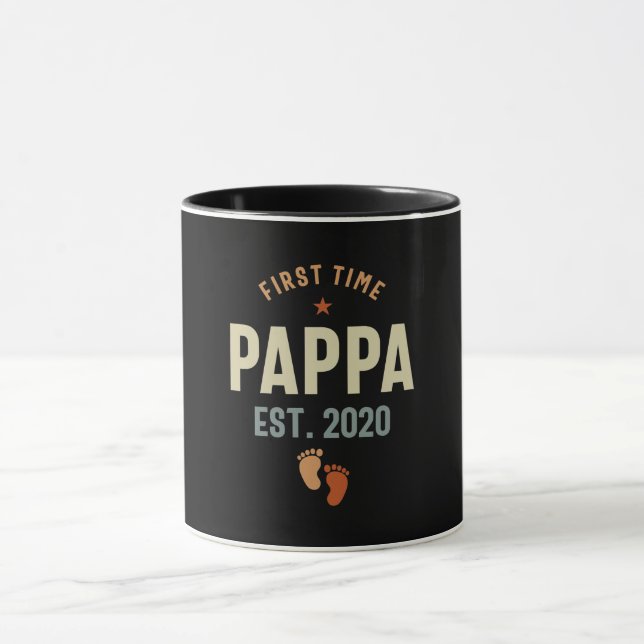 First Time Pappa Est 2020 Daddy Gift Mug (Center)