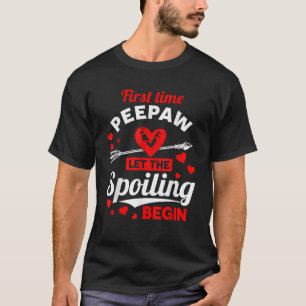 First Time Peepaw Father s Day Christmas Gift T-Shirt