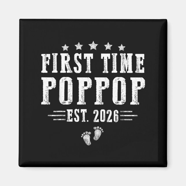 First Time Pp Est.2026 Father's Day Promoted To Pa Magnet (Front)