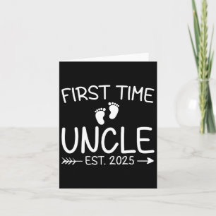 First Time Uncle Est. 2025 Fathers Day Ba  Card
